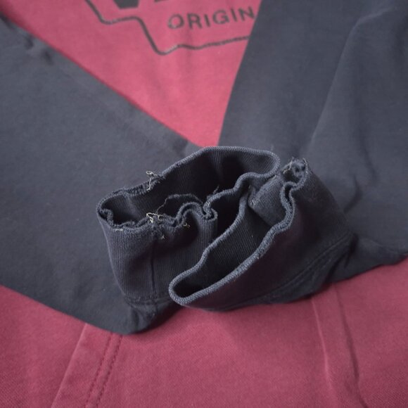 Vans Mens Logo Hoodie L Fleece Pullover Pocket Imperfect - Picture 5 of 8